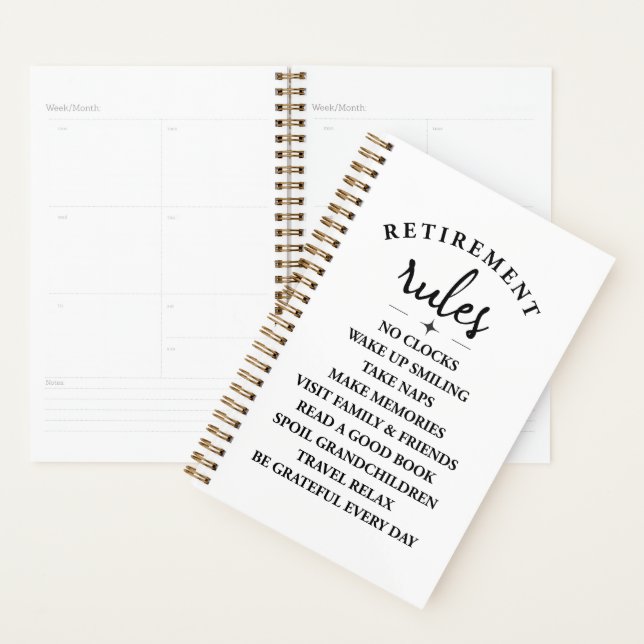 Retirement Rules – Embrace the Joy of a New Chapte Planner (Display)