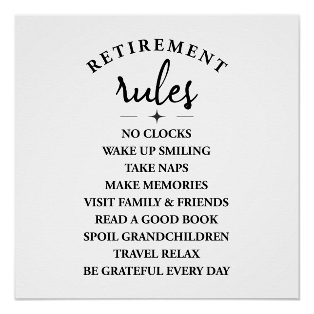 Retirement Rules – Embrace the Joy of a New Chapte Poster (Front)