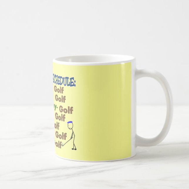 Retirement Schedule GOLFER Coffee Mug (Right)
