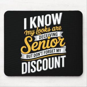 Retirement senior funny elderly saying  mouse pad
