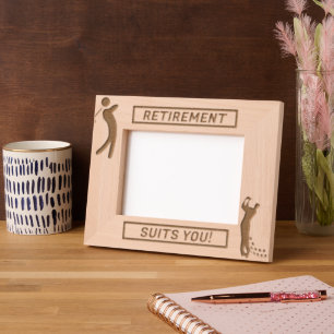 RETIREMENT SUITS YOU GOLFER ETCHED FRAMES