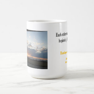 Retirement sunset coffee mug