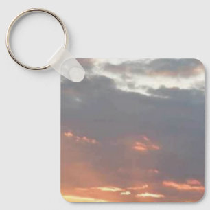 Retirement sunset photo new beginning key ring