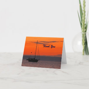Retirement Thank You Sailboat at Sunset Card