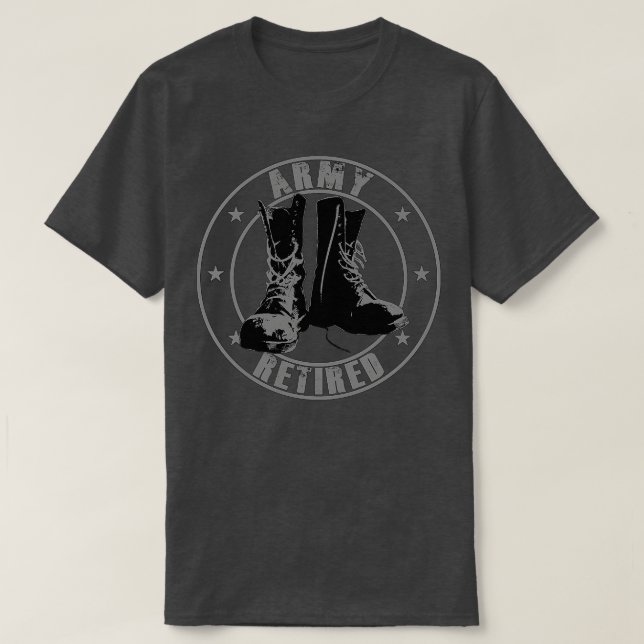 Retirement Uniform Retired Military Veteran T-Shirt (Design Front)
