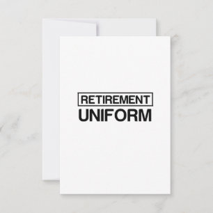 RETIREMENT UNIFORM THANK YOU CARD