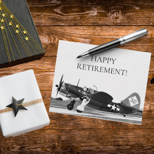 Retirement Warbird Pilot WWII Aviation Photo Custo Postcard