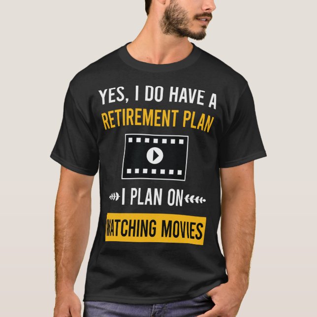 Retirement Watching Movies Movie T-Shirt (Front)