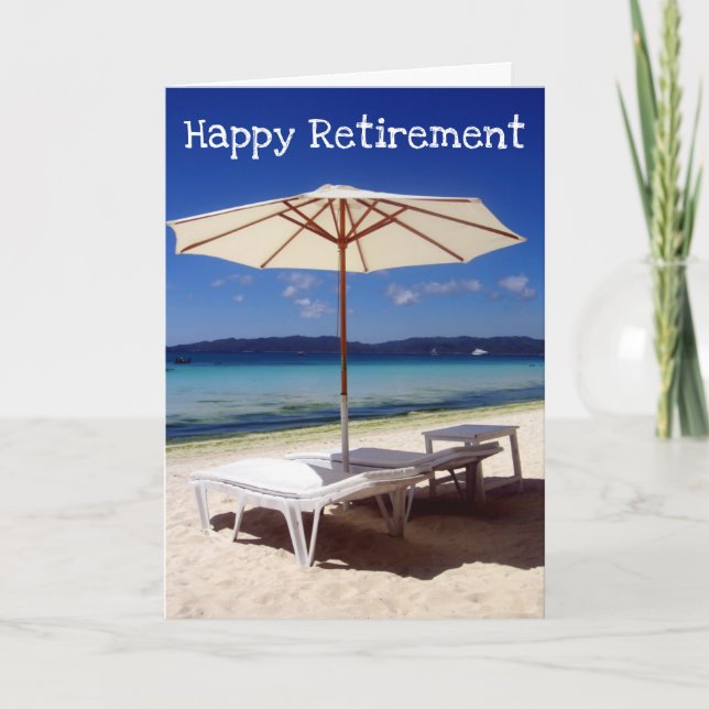retiring beach life card (Front)