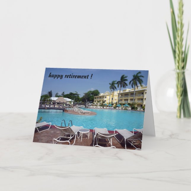 retiring poolside card (Front)