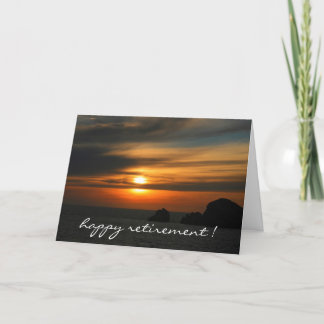 retiring sunset colours card