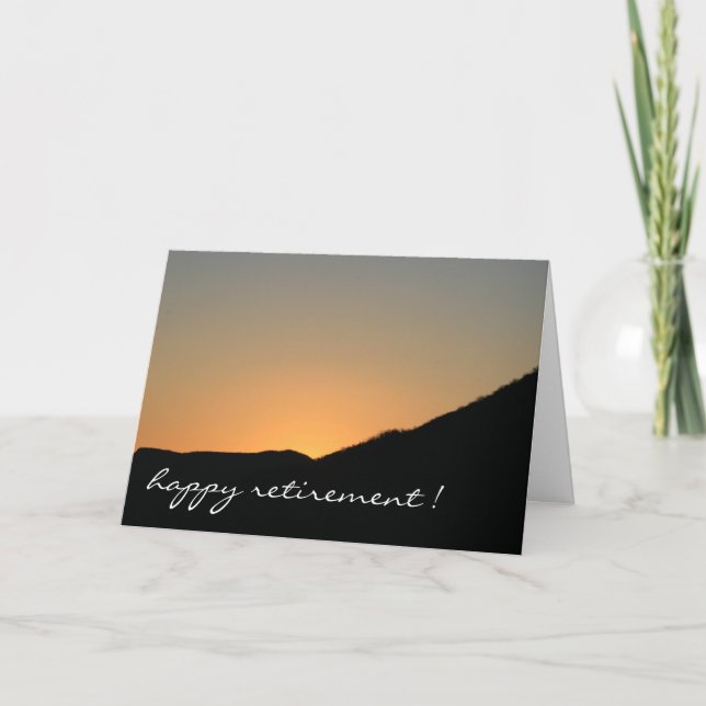 retiring to the sunset card (Front)