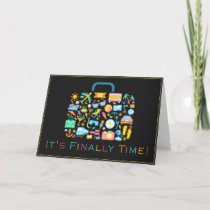 Retiring Travel Suitcase Card