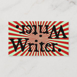 .retirW burst Writer. Business Card