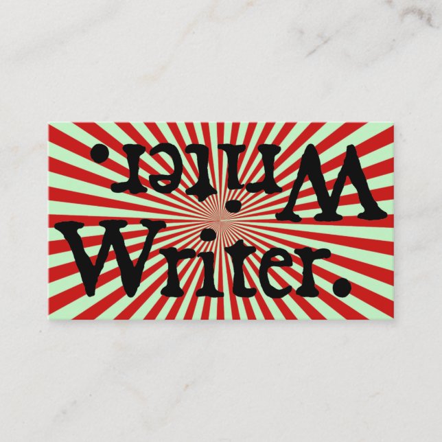 .retirW burst Writer. Business Card (Front)