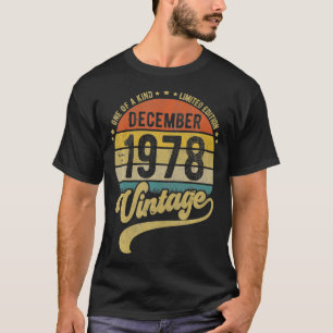 Reto Vintage 42nd Birthday Tee, Born in December 1 T-Shirt