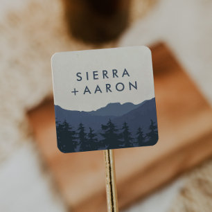 Retreat to the Mountains Wedding Envelope Seals