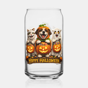 Retreat trio whimsical happy Halloween glass can