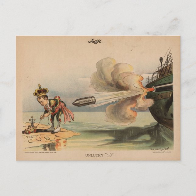 Retribution in Spanish American War Postcard (Front)