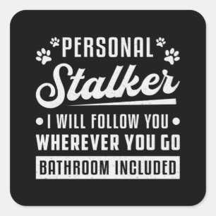 Retriever Bathroom Included Dog Lover Puppy Funny Square Sticker