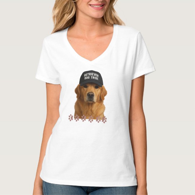 Retriever dog in cap T-Shirt (Front)