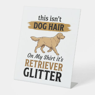 Retriever Glitter Funny Dog Lover Vintage Design_1 Pedestal Sign
