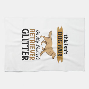Retriever Glitter Funny Dog Lover Vintage Design_1 Tea Towel