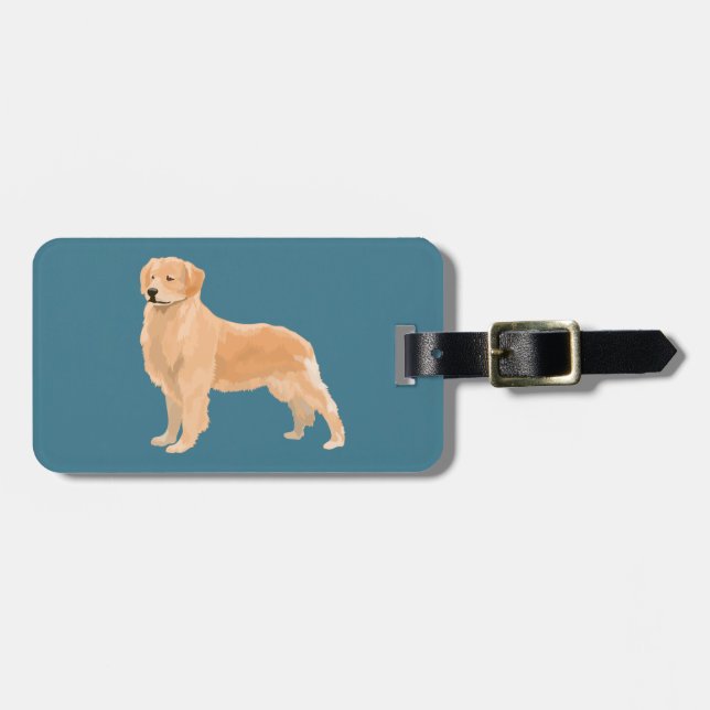 retriever luggage tag (Front Horizontal)