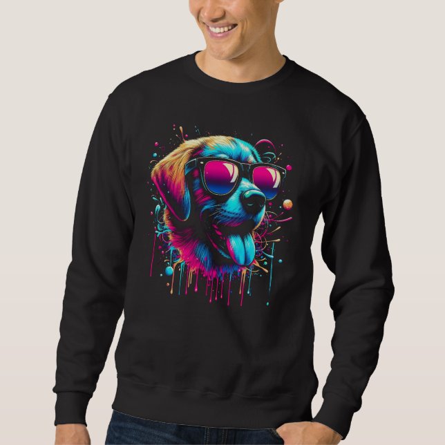 Retriever Paint Splash T-shirt. Sweatshirt (Front)