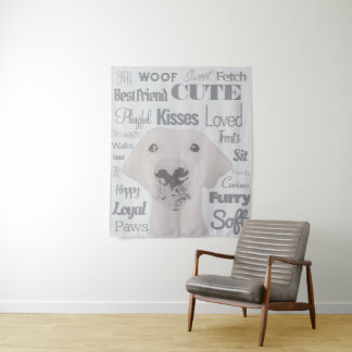 Retriever Word Art Tapestry