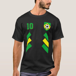 Retro10 Brazilian Football Brazil Soccer Brazil Fl T-Shirt
