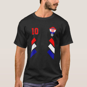 Retro10 Croatian Football Croatia Soccer Croatia F T-Shirt