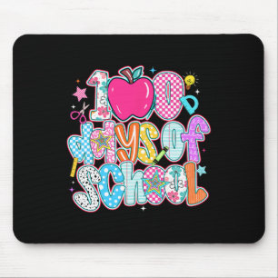 Retro 100 Days Of School Coquette Happy 100th Day  Mouse Pad