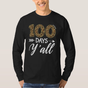 Retro 100 Days Y'all Teacher Or Student 100th Day  T-Shirt