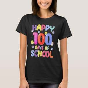 Retro 100th Day of School Teachers Kids Child Happ T-Shirt