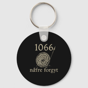 Retro 1066 Naefre Forgyt Never Forget Viking Engla Key Ring