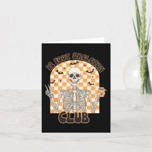 Retro 12 Foot Skeleton Club Halloween Kids Trick O Card