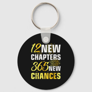 Retro 12 New Chapters 365 New Chances Happy New Ye Key Ring