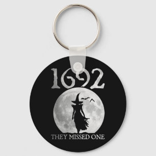 Retro 1692 They Missed One Witch Salem 1692 Hallow Key Ring