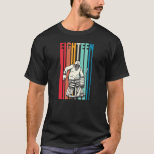 Retro 18 Year Old Ice Hockey Goalie 18th Birthday  T-Shirt