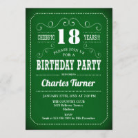 Retro 18th Birthday Party - Green White