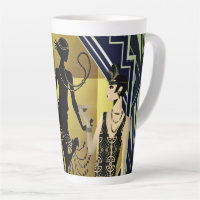 Retro 1920's Dancers Black Gold
