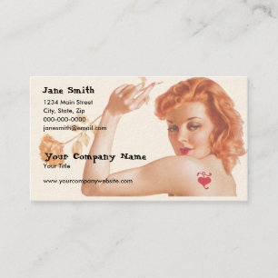 Retro 1940s Love Business Card
