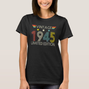 Retro 1945 77th Birthday Gift 77 Years Old T-Shirt