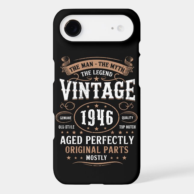 Retro 1946 Birthday Man Myth Legend 80th   (Back)