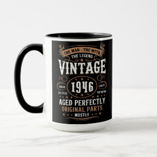 Retro 1946 Birthday Man Myth Legend 80th Mug