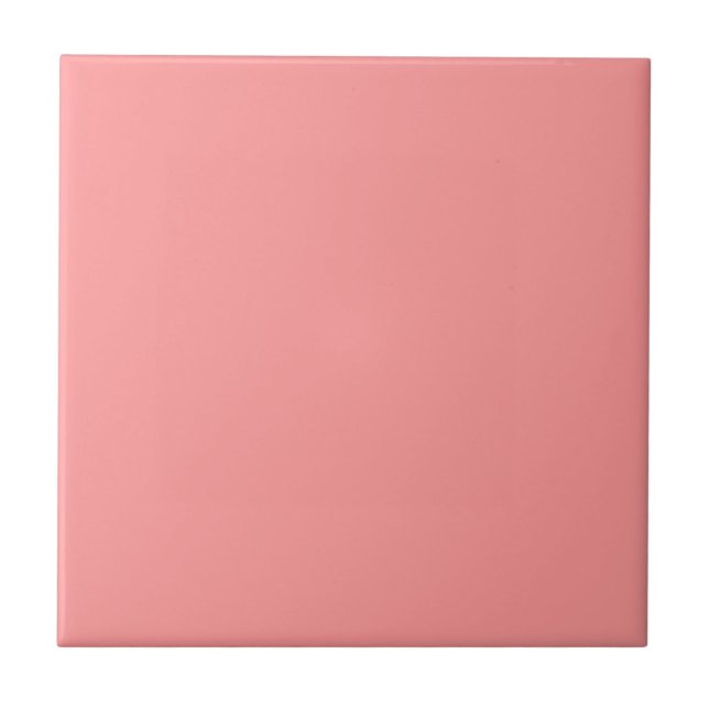 Retro 1950 era Coral Pink mid-century era #ff9999 Tile (Front)