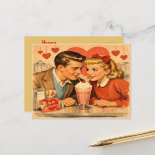 Retro 1950s American Valentine's Day Postcard