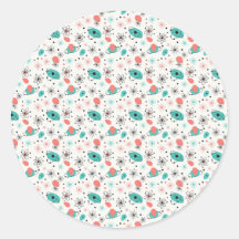 Retro 1950s Atomic Starburst & Orbiting Atoms
