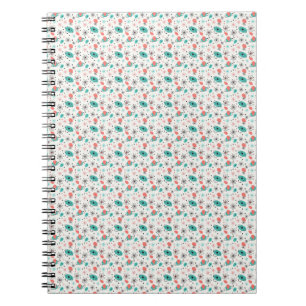 Retro 1950s Atomic Starburst & Orbiting Atoms Notebook